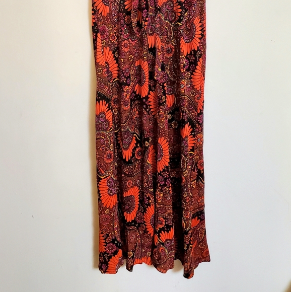 Vintage 60s Pussybow Psychedelic Maxi Dress - Picture 9 of 10